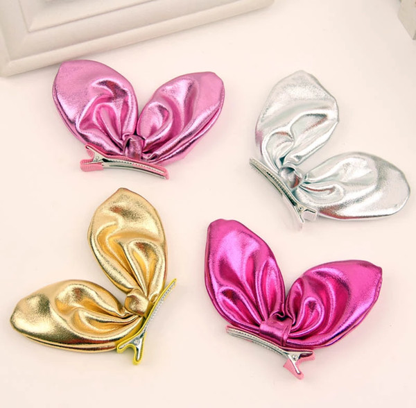 European and American baby headwear classic hot style three-dimensional rabbit ear hairpin pin cute fan head flower