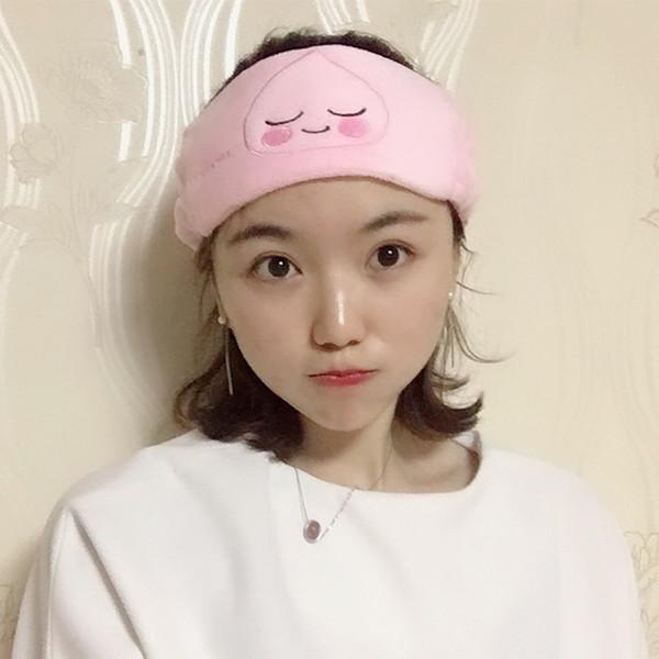 Korea Pink Fart Peach headband Fun Cartoon wash face hair band Girls Creative make up bath headband