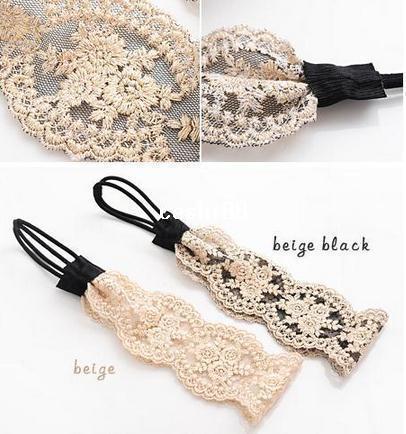 12pcs fashion vintage elasticity lace women's Headbands,Hair Accessories,wide Hair chain wholesale Band free shipping