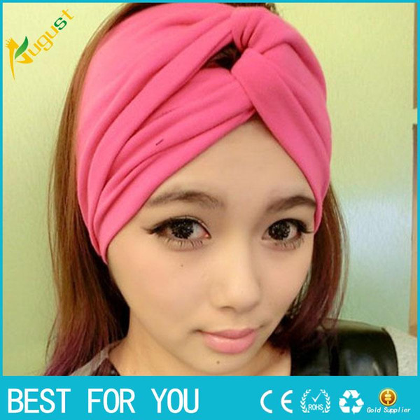 Twist Elasticity Turban Headbands for Women Sport Head band Yoga Headband Headwear Hairbands Bows Girls Hair Accessories A9012 new hot