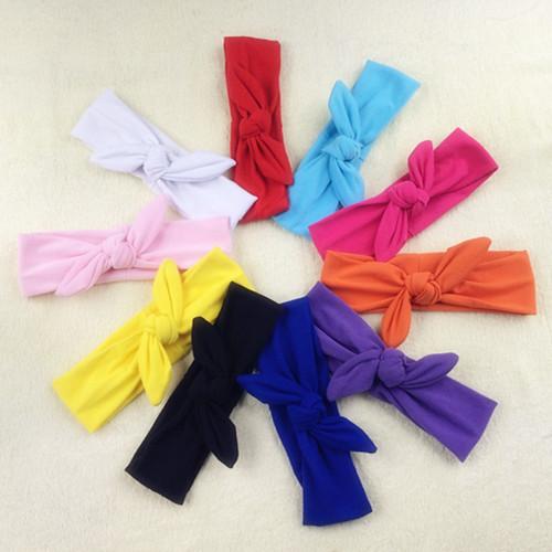 New Arrival 8 Color Fashion Korean Style Rabbit Ear Headscarf Elastic Scrunchy Headbands For Women Hair Accessories