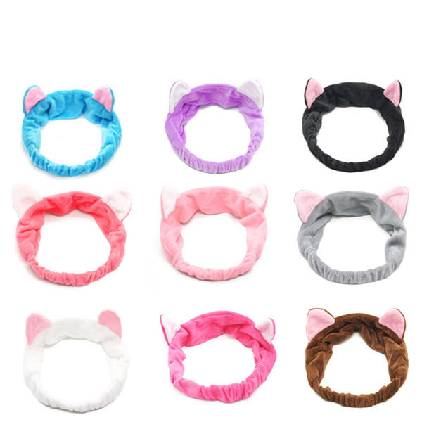 Hair band Headband Women Cute Cat Ear Hair Band Comfort to Makeup Wash Spa Yoga Shower Facial Hair Band