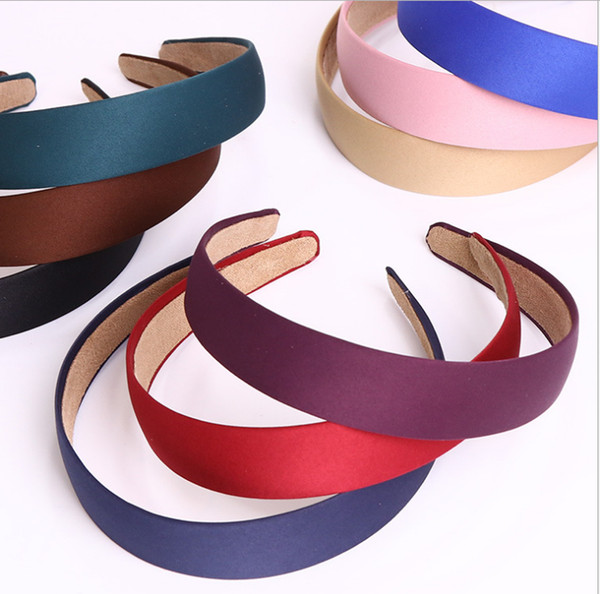 Fashion style retro simplicity wide side hair hoop Pure color fabric hair clip and band Headwear accessories wholesale