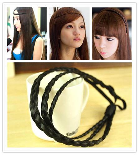 Retail Fashion Womens Girls Braided Headbands Hair Decor Plait Belt Hairpiece Hair bands Hair Accessories Free shipping 25*2*1cm WH03