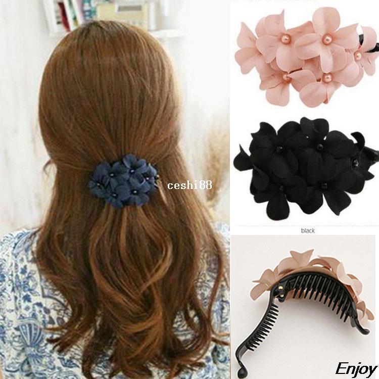 Designers Fabric Flower Hair Clips Girls Headwear Hair Band/Barrettes/Fascinator/HairGrip for Women Hair Accessories Hair Clip