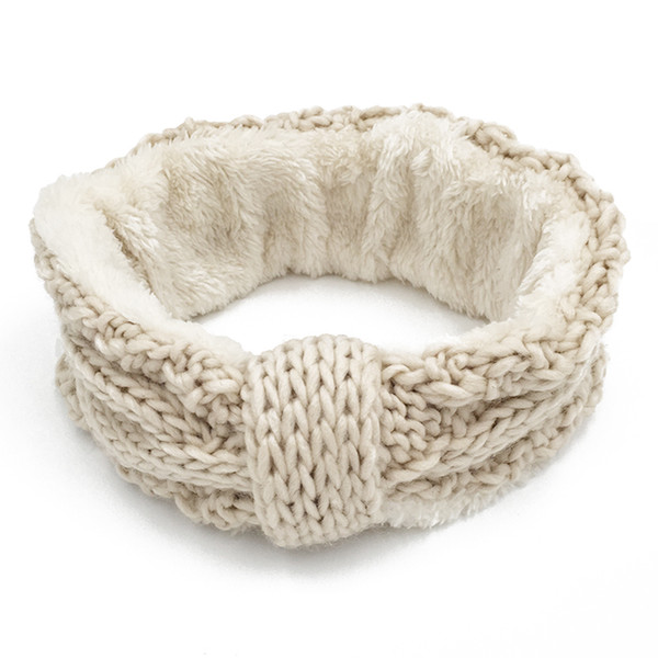 Winter Warm Thick Warm Wool Headband for Women Braided Crochet Hair Accessories Cute Knot Hair Ties Knit Hairband