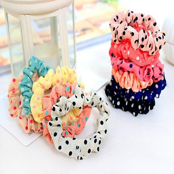 10pcs/bag Child Girl Elastic Headwear Lovely Ponytail Holder Multicolor Scrunchie Hair Band Hairband 2015 Hot