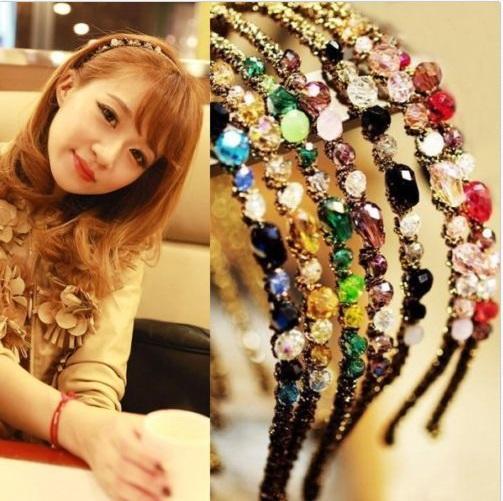 New Fashion Women Girls Rhinestone Crystal Headband Delicate Glitter Hair Band 1 pc Free Shipping