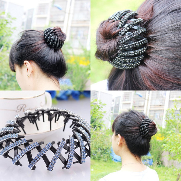 Hot Women Hairband South Korea Full Diamond Single Row Nest Energy-Saving Chuck Buckle Clip Tail Bud Headband Hair Accessories