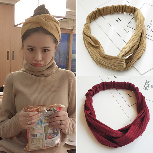 Cross band wholesale, Korean version, headwear, hand-made cloth, broadside yoga, face, hair, and hairband.