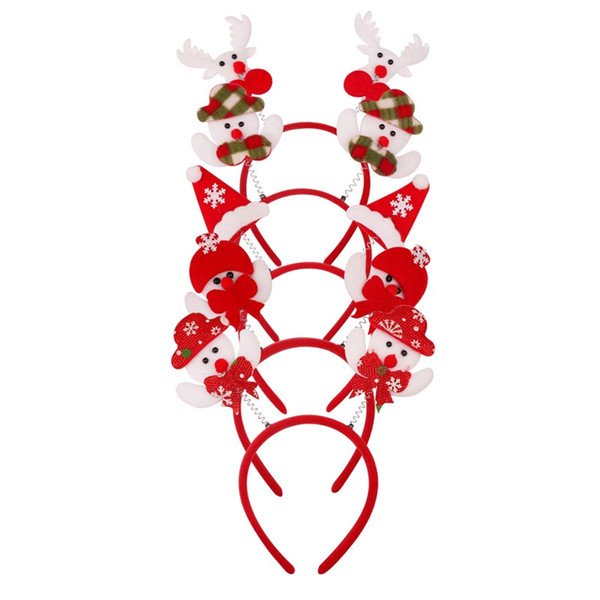 Children's Cartoon Christmas Hat Headwear Christmas Hoop Red Elk Antler Hair Hoop