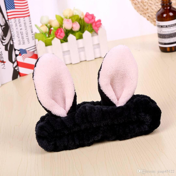 2019fashion trend new Japan and South Korea cartoon plush rabbit ears super cute cute facial mask hair band hoop headdress