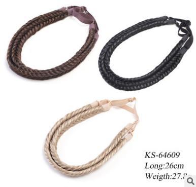 Fashion bohemian style magic headband hair band accessoires braids human hair crochet wig braids brown black gold KS 021