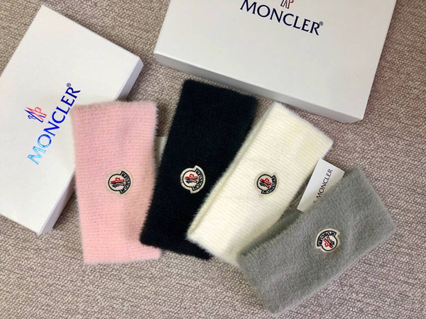 with box moncl headband luxury brand headband for men and women top quality winter warmer headband 4colors for best gift