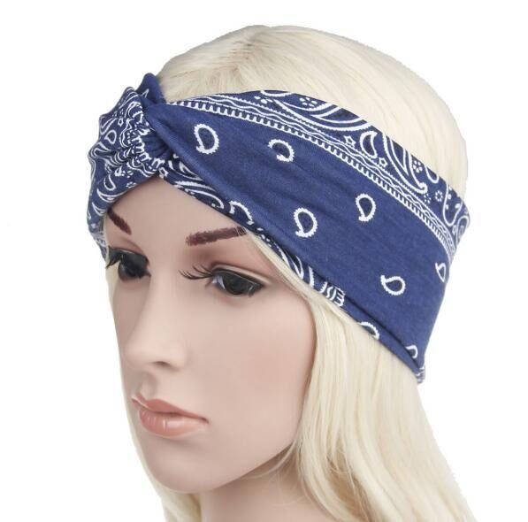 Women Headband Handmade Women Twist Headbands Hair Accessories Acrylic Bandana Scarf Square Female Headwear Rock Cool Girls Multi Turban