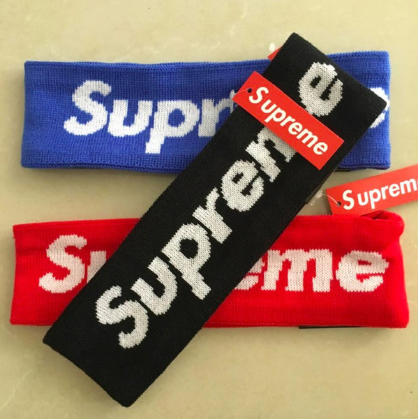 1pcs fashion trend headband for men and women balck & red & blue sup letter headband sport Elastic hairband Popular sup headband