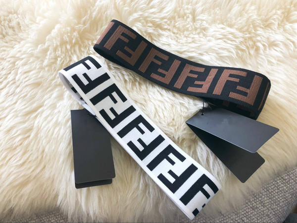 newest design men headband women headband luxury brand headbands double f letter hair bands with label