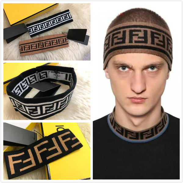 4style luxury brand headband for men and women double f hair band brand scarf f hair band with tags fot best gift