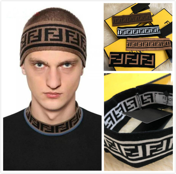 F headband luxury brand headband for men and women double f hair band brand scarf f hair band with tags high quality