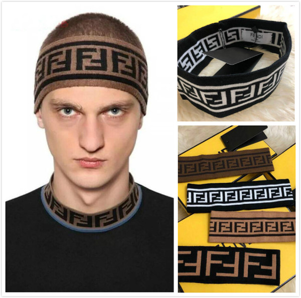 \\\ new F headband luxury brand headband for men and women double f hair band brand scarf f hair band with tags high quality