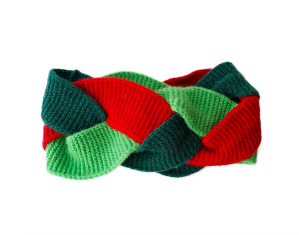 \\\ hot sale high quality red green cross wool headband for men and women famous brand designer headbands Matching wool headband