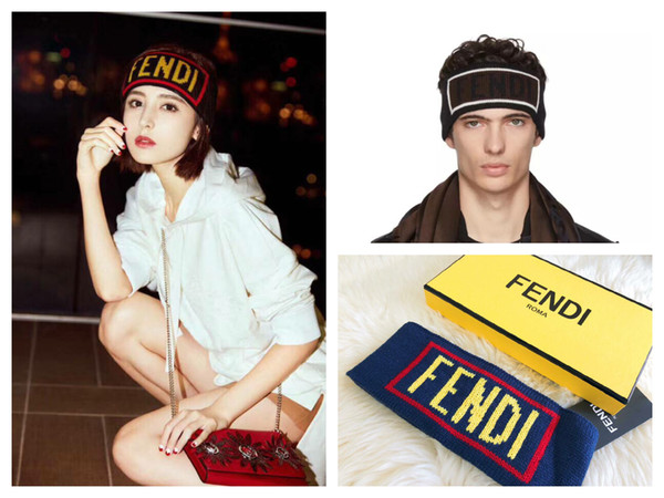 in stock Lovers luxury brand headband for men and women f brand headband wool letter hair band with tag for best gift