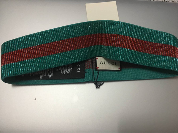 brand headband retro design woman and men headband luxury brand hair bands red green stripe headbands women accessories for gift