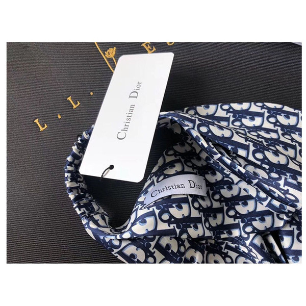New Silk Turban Headbands Hair bands for Women Italy Brand full D logo Girls 100% Silk Cross heaedband Headwraps High Quality