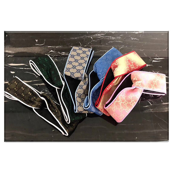 spring newest g letters headbands Women's Scarf Echarpes sport headband Elastic Headband with tags and labels high quality