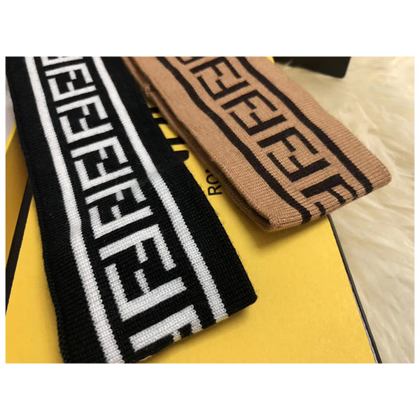 Designer wool Headband for Women and Men Classic Style Luxury Brand Winter Warm 100% Wool Hair Bands Scarf Accessories Gifts Drop