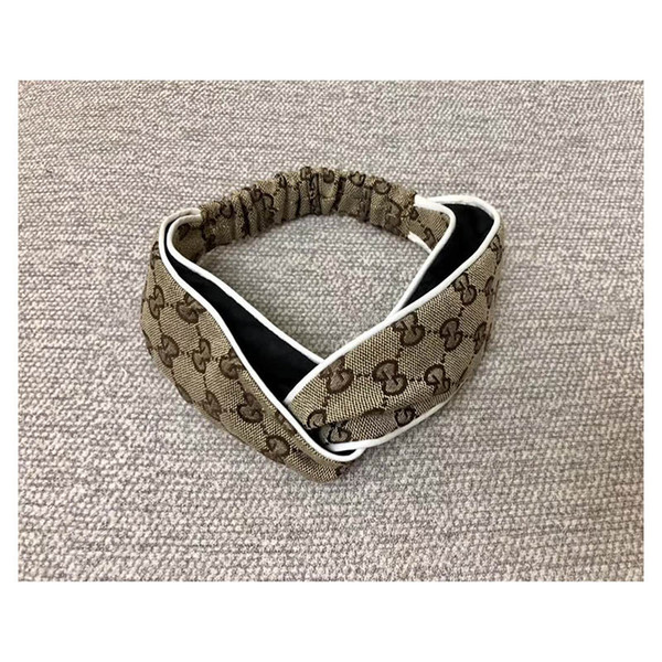 brand Headband For men & Women G Letter Sequins design white line Hair bands For Women Girl Retro Turban Headwraps