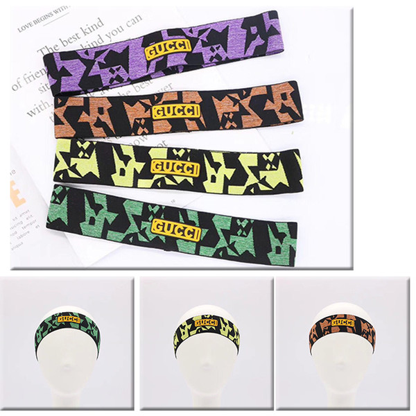 New Hot Luxury Brand camouflage headbands Women Head Scarf Echarpes Foulards Cachecol Designer Elastic Headband Hair Bands for Men and Women