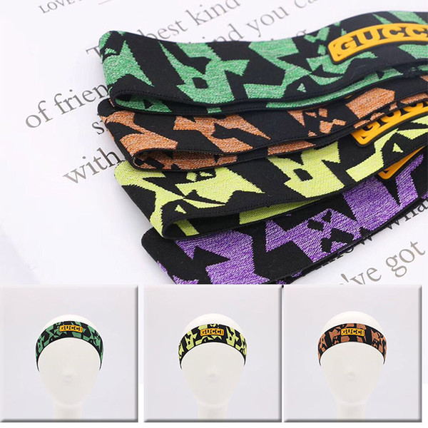 Luxury Brand camouflage headbands Women Head Scarf Echarpes Foulards Cachecol Designer Elastic Headband Hair Bands for Men and Women