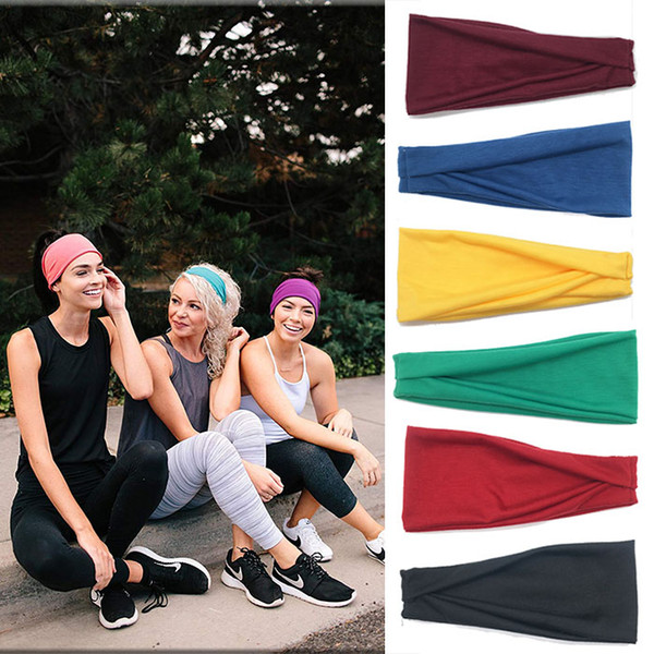 Women's Headband Yoga Running Exercise Sports Workout Athletic Gym Wide Sweat Wicking Stretchy No Slip Mint Floral Refresh