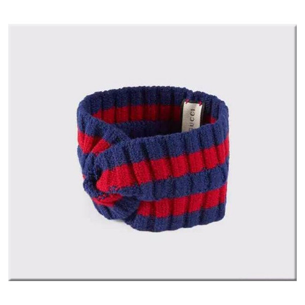 Brand wool Cross Headband High quality Luxury Designer Elastic green blue red Turban Hairband For Women Girl Retro Headwraps Gifts