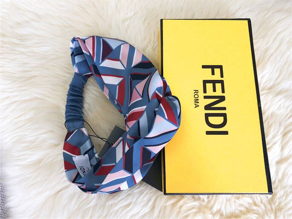 Designer FF Headband Fashion Luxury Brand Elastic Hair bands For Women Girl Retro Newest Turban Headwraps Gifts Free ship