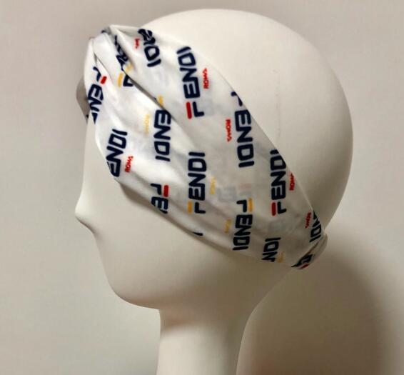 Newest Designer FF Women Silk cross Headband Hot Brand headbands Girl Elastic Retro Turban Headwraps Hair Bands Scarf Gifts