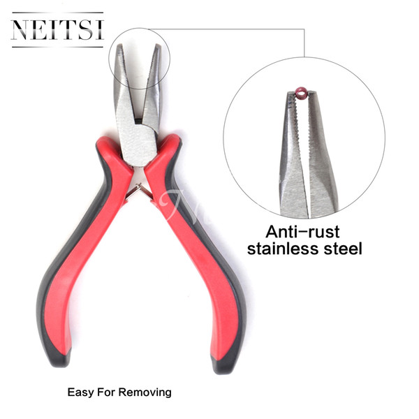 Neitsi 1 Curved Pliers Hair Extensions Pliers Tools Kit for Micro Rings or Stick tips Hair Extensions Free Shipping