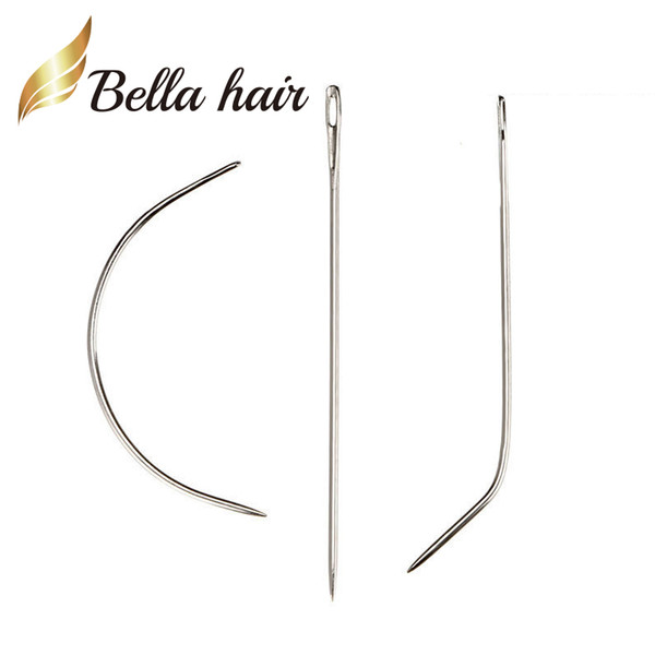 Bella Hair® Professional Weave Needle Braids Track Sewing Hair Extension Needle C I J Shape For Wig 12pcs