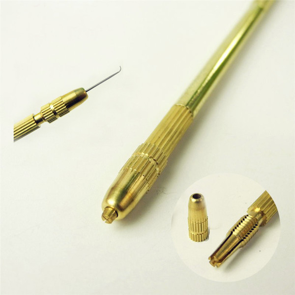 3 Size Ventilating Needles(1-2,2-3,3-4)+1 Brass Holder Make/Making Lace Wigs Toupee Hairpiece Wig Knotting Hook Sets