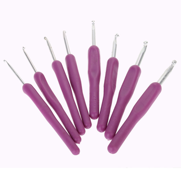 Aluminum Crochet Crochet Hooks Hooks Needles 2.5-6.0mm Knitted Suit Weaving Tool Knitting Needle 8pcs/Set