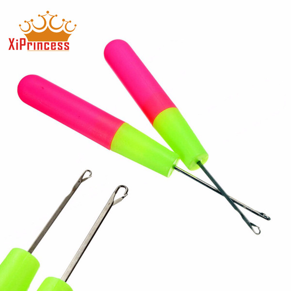 5PCS/lot Useful Crochet Hook Interlocking Lock Hair Micro Braid Needle Tool for hair extension