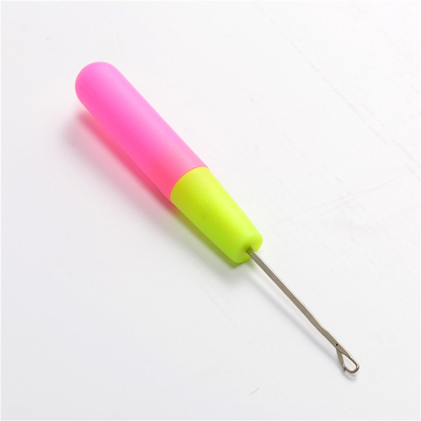 1pcs/lot Plastic crochet braid needle Feather Hair Extension Tools Wig Hook Needle Threader Knitting hair crochet needles