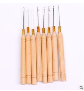 Hook Needles For Weaving Hair Jumbo Braids Wood Crochet Needle Professional Hair Extensions Tools Accessories & Tools Free-