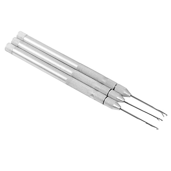 New Arrival Neitsi 1PC Stainless Steel Hook Needles Brass Holder with 3PC Pullling Neddle Repalcements for Micro Ring Hair Extension Tool