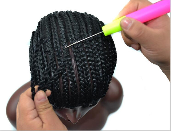 10pcs Braiding Hair Needles 15cm Large Plastic Handle Latch Knitting Crochet Hook Needles Professional Hair Extensions Tools Free Shipping