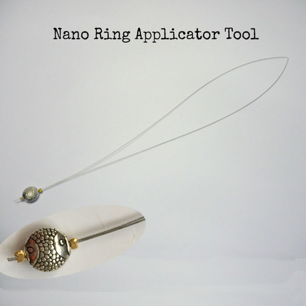 10 Units Nano Ring Threader / Pulling nano ring Tools/Stainles hair applicators for fusion tip hair