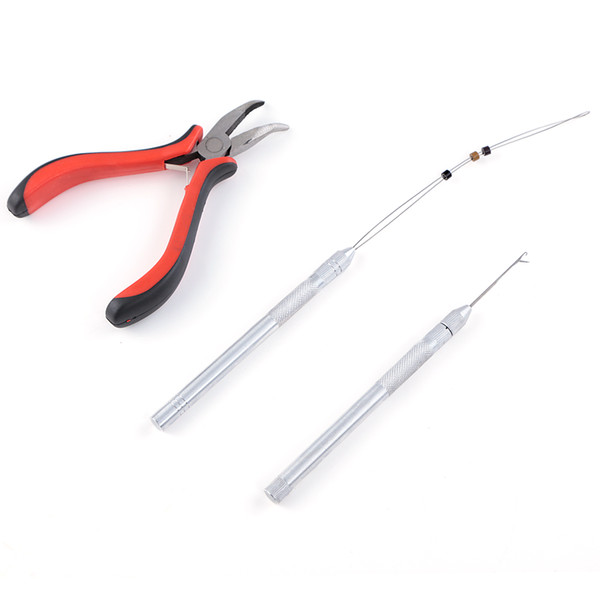 New Arrival Neitsi 3 Pcs Kit for Micro Ring Link Hair Extensions: Pliers, Stainless Steel Pulling Needle, and Stainless Steel Loop Threader