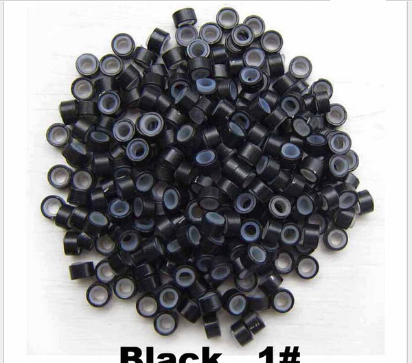 1000Pcs/Bottle 5.0x3.0x3.0mm Silicone Micro Rings/Links/Beads/ Tools For All Kinds Hair Extensions tool