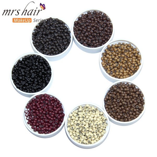 500pcs 3.0mm Silicone Hair Beads Nano Ring Micro Beads Fashion Salon Hairstylist Dreadlock Hair Extension Tools 7 Colors